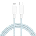 27W PD USB-C / Typ-C auf 8 Pin Schnelllade-Datenkabel mit Geflecht, Kabellänge: 1m, 27W