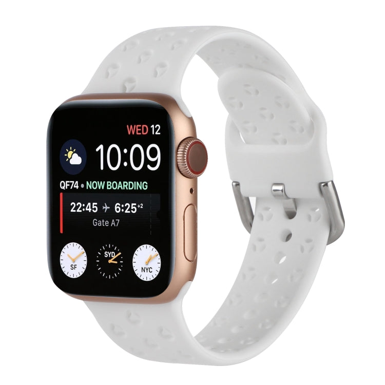 Ausgehöhltes Silikon-Uhrenarmband Für Apple Watch Series, 7 41mm / 6&SE&5&4 40mm / 3&2&1 38mm, 7 45mm / 6&SE&5&4 44mm / 3&2&1 42mm