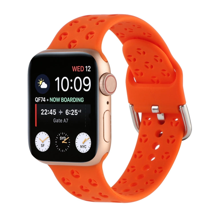 Ausgehöhltes Silikon-Uhrenarmband Für Apple Watch Series, 7 41mm / 6&SE&5&4 40mm / 3&2&1 38mm, 7 45mm / 6&SE&5&4 44mm / 3&2&1 42mm