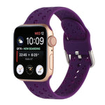 Ausgehöhltes Silikon-Uhrenarmband Für Apple Watch Series, 7 41mm / 6&SE&5&4 40mm / 3&2&1 38mm, 7 45mm / 6&SE&5&4 44mm / 3&2&1 42mm