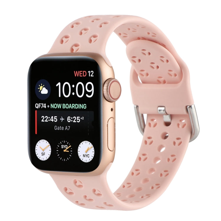 Ausgehöhltes Silikon-Uhrenarmband Für Apple Watch Series, 7 41mm / 6&SE&5&4 40mm / 3&2&1 38mm, 7 45mm / 6&SE&5&4 44mm / 3&2&1 42mm
