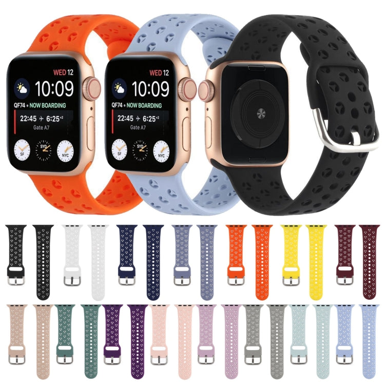 Ausgehöhltes Silikon-Uhrenarmband Für Apple Watch Series, 7 41mm / 6&SE&5&4 40mm / 3&2&1 38mm, 7 45mm / 6&SE&5&4 44mm / 3&2&1 42mm