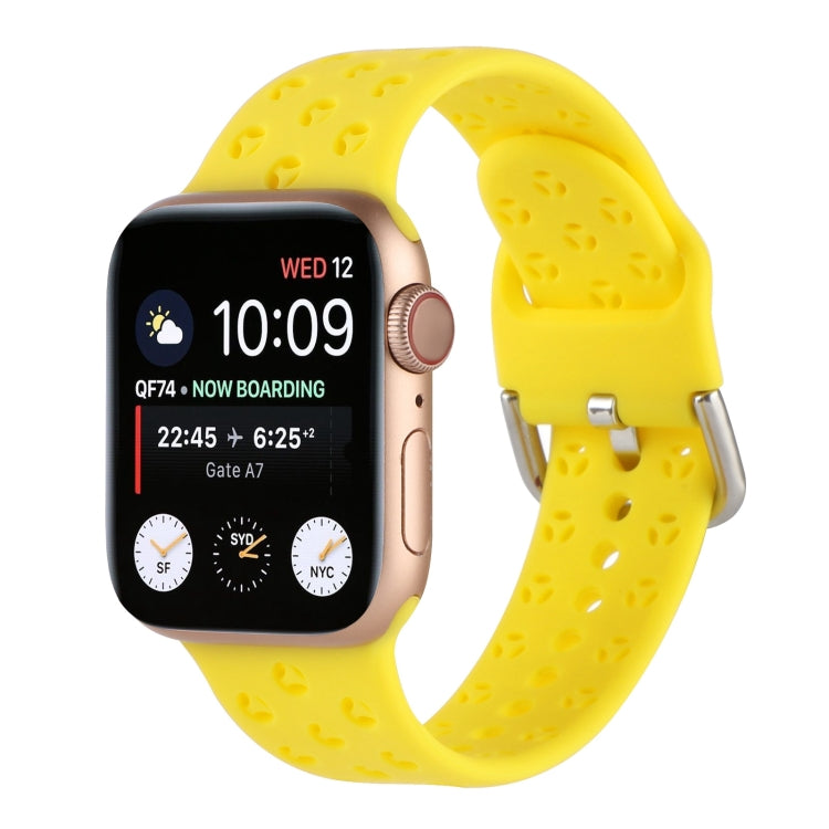 Ausgehöhltes Silikon-Uhrenarmband Für Apple Watch Series, 7 41mm / 6&SE&5&4 40mm / 3&2&1 38mm, 7 45mm / 6&SE&5&4 44mm / 3&2&1 42mm