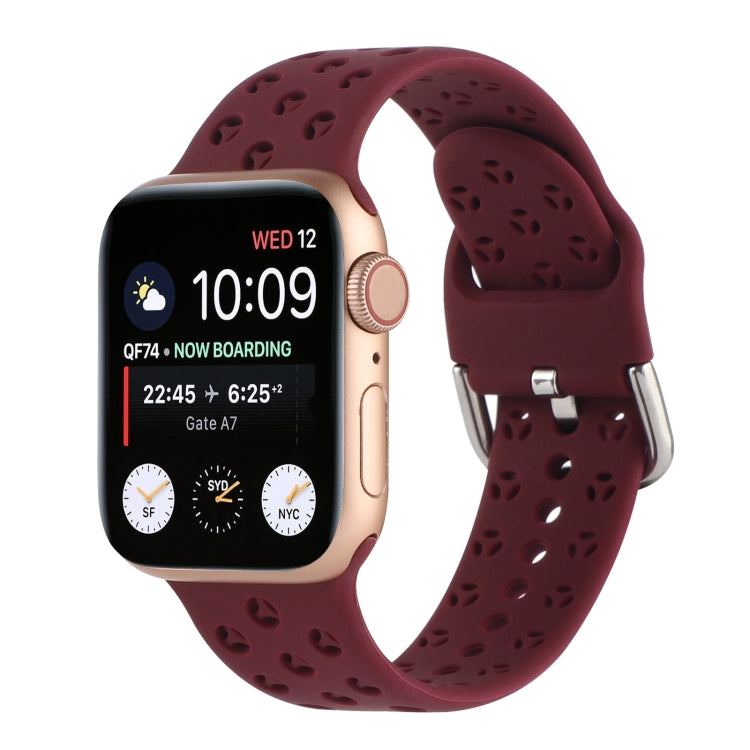 Ausgehöhltes Silikon-Uhrenarmband Für Apple Watch Series, 7 41mm / 6&SE&5&4 40mm / 3&2&1 38mm, 7 45mm / 6&SE&5&4 44mm / 3&2&1 42mm
