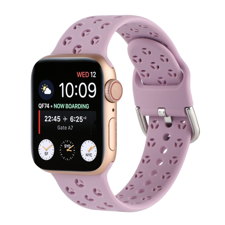 Ausgehöhltes Silikon-Uhrenarmband Für Apple Watch Series, 7 41mm / 6&SE&5&4 40mm / 3&2&1 38mm, 7 45mm / 6&SE&5&4 44mm / 3&2&1 42mm