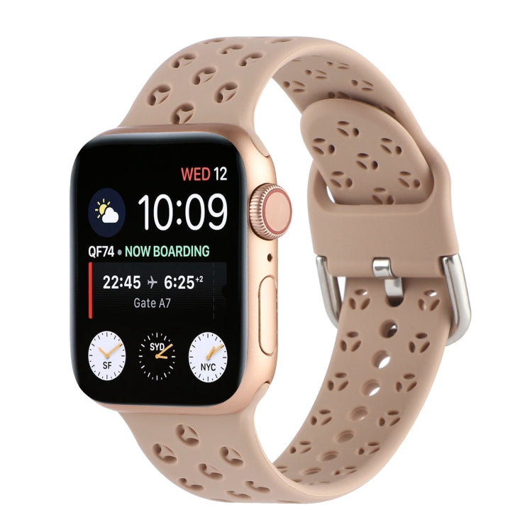 Ausgehöhltes Silikon-Uhrenarmband Für Apple Watch Series, 7 41mm / 6&SE&5&4 40mm / 3&2&1 38mm, 7 45mm / 6&SE&5&4 44mm / 3&2&1 42mm
