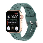 Ausgehöhltes Silikon-Uhrenarmband Für Apple Watch Series, 7 41mm / 6&SE&5&4 40mm / 3&2&1 38mm, 7 45mm / 6&SE&5&4 44mm / 3&2&1 42mm