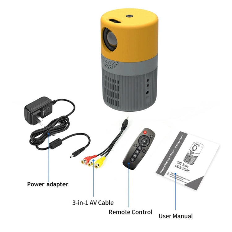 T400 100 Zoll Bildschirm 3000 Lumen LED Mini Projektor, Basisversion, EU-Stecker, Basisversion, US-Stecker, Basisversion, UK-Stecker, Basisversion, AU-Stecker