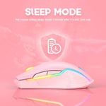 ONIKUMA CW905 2.4G RGB Lighting Kabellose Maus, CW905 Kabellose Maus (Schwarz), CW905 Kabellose Maus (Rosa), CW905 Kabellose Maus (Grau-Weiß)