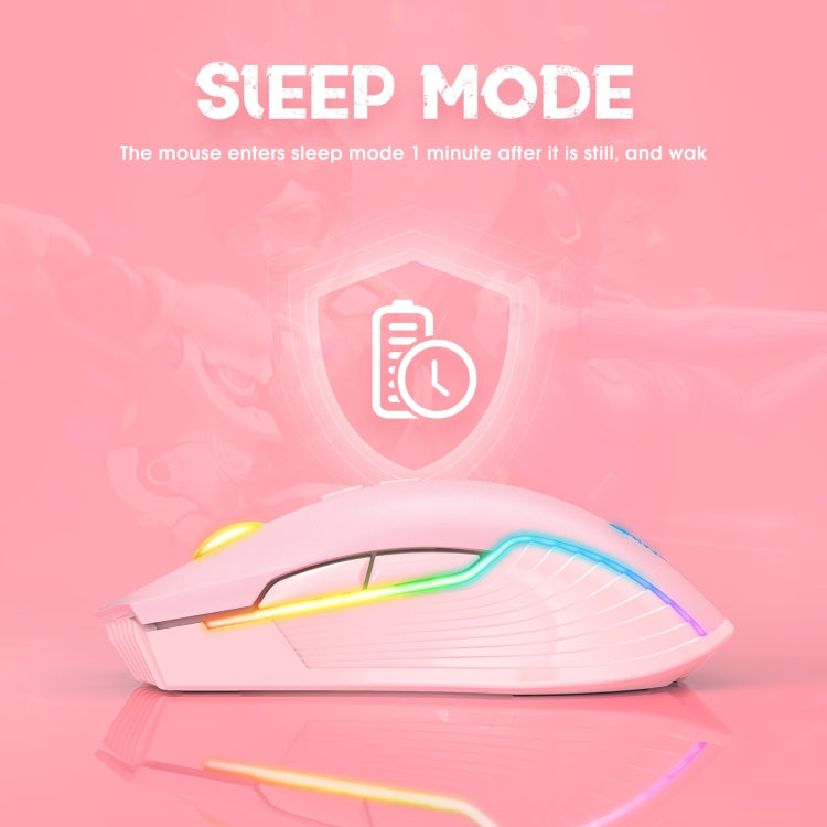 ONIKUMA CW905 2.4G RGB Lighting Kabellose Maus, CW905 Kabellose Maus (Schwarz), CW905 Kabellose Maus (Rosa), CW905 Kabellose Maus (Grau-Weiß)