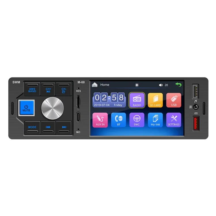 4,0 Zoll Touchscreen Autoradio Receiver Bluetooth MP5-Player mit Fernbedienung, FM60