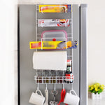 Mehrschichtiger Kühlschrank-Aufbewahrungshalter Seitenregal Seitenwand-Halter Multifunktions-Küchen-Organizer Haushalt, Multifunktionales Regal, Sonnenblumen-Regal