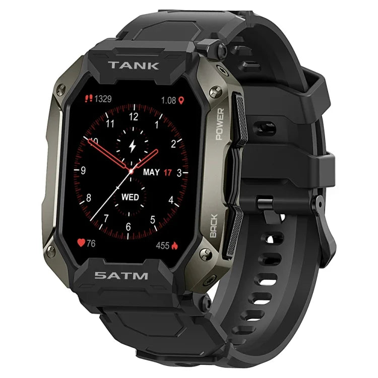 TANK M1 Smartwatch mit 1,72-Zoll-TFT-Bildschirm, unterstützt Schlafüberwachung und Herzfrequenzmessung
