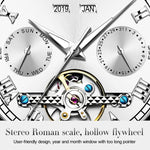OLEVS 6607 Multifunktionale Herren Große Schwungmasse Automatische Wasserdichte Mechanische Uhr