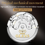 OLEVS 6607 Multifunktionale Herren Große Schwungmasse Automatische Wasserdichte Mechanische Uhr