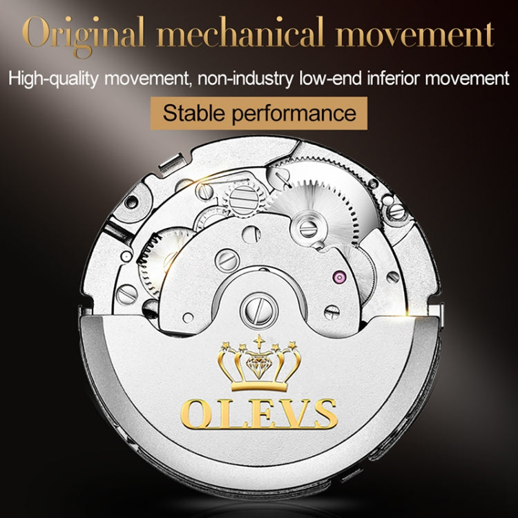OLEVS 6607 Multifunktionale Herren Große Schwungmasse Automatische Wasserdichte Mechanische Uhr