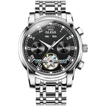 OLEVS 6607 Multifunktionale Herren Große Schwungmasse Automatische Wasserdichte Mechanische Uhr