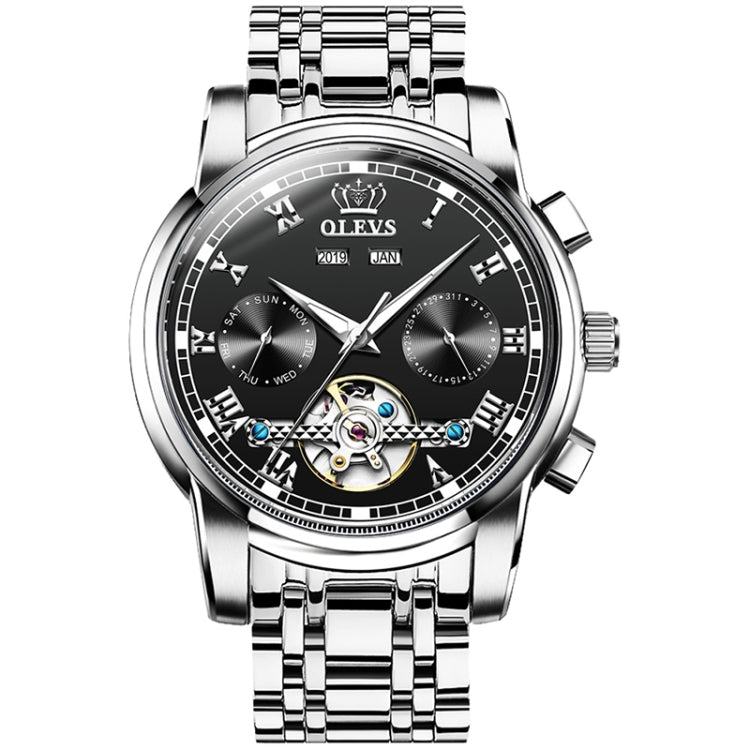 OLEVS 6607 Multifunktionale Herren Große Schwungmasse Automatische Wasserdichte Mechanische Uhr