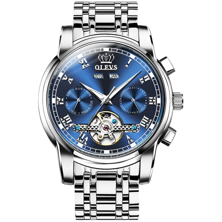 OLEVS 6607 Multifunktionale Herren Große Schwungmasse Automatische Wasserdichte Mechanische Uhr