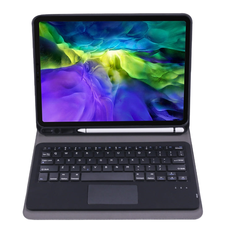 A11B-A Lammleder-Textur ultradünne Bluetooth Tastatur Lederhülle mit Stifthalter & Touchpad, A11B-A