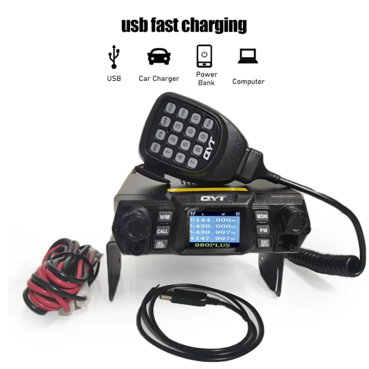 QYT KT-980 Plus 75W(VHF) / 55W(UHF) Dualband Mobilfunkstation für Auto, KT-980 Plus