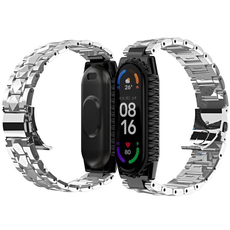 Stainless Steel Watchband, For Huawei Band 6 / Honor Band 6, For Xiaomi Mi Band 6 / 5, For Xiaomi Mi Band 4 / 3
