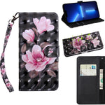 3D Painting Pattern Coloured Drawing Leather Phone Case, For iPhone 13 Pro Max, For iPhone 13 Pro, For iPhone 13, For iPhone 13 mini