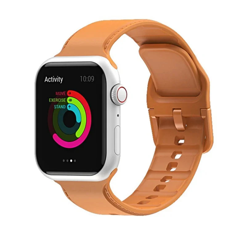 Silicone Stitching Watchband For Apple Watch Series, 7 41mm / 6&SE&5&4 40mm / 3&2&1 38mm, 7 45mm / 6&SE&5&4 44mm / 3&2&1 42mm