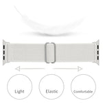 Armband aus Polyester-Nylon für Apple Watch Series 7 (41 mm), 6, SE, 5 und 4 (40 mm), 3, 2 und 1 (38 mm) und 7 (45 mm), 6, SE, 5 und 4 (44 mm) sowie 3, 2 und 1 (42 mm)