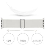 Armband aus Polyester-Nylon für Apple Watch Series 7 (41 mm), 6, SE, 5 und 4 (40 mm), 3, 2 und 1 (38 mm) und 7 (45 mm), 6, SE, 5 und 4 (44 mm) sowie 3, 2 und 1 (42 mm)
