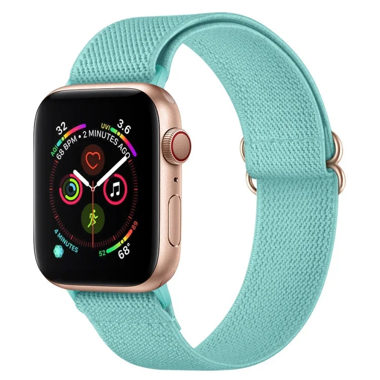Armband aus Polyester-Nylon für Apple Watch Series 7 (41 mm), 6, SE, 5 und 4 (40 mm), 3, 2 und 1 (38 mm) und 7 (45 mm), 6, SE, 5 und 4 (44 mm) sowie 3, 2 und 1 (42 mm)