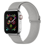 Armband aus Polyester-Nylon für Apple Watch Series 7 (41 mm), 6, SE, 5 und 4 (40 mm), 3, 2 und 1 (38 mm) und 7 (45 mm), 6, SE, 5 und 4 (44 mm) sowie 3, 2 und 1 (42 mm)