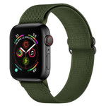 Armband aus Polyester-Nylon für Apple Watch Series 7 (41 mm), 6, SE, 5 und 4 (40 mm), 3, 2 und 1 (38 mm) und 7 (45 mm), 6, SE, 5 und 4 (44 mm) sowie 3, 2 und 1 (42 mm)