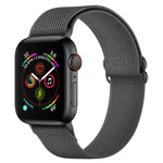 Armband aus Polyester-Nylon für Apple Watch Series 7 (41 mm), 6, SE, 5 und 4 (40 mm), 3, 2 und 1 (38 mm) und 7 (45 mm), 6, SE, 5 und 4 (44 mm) sowie 3, 2 und 1 (42 mm)