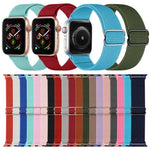 Armband aus Polyester-Nylon für Apple Watch Series 7 (41 mm), 6, SE, 5 und 4 (40 mm), 3, 2 und 1 (38 mm) und 7 (45 mm), 6, SE, 5 und 4 (44 mm) sowie 3, 2 und 1 (42 mm)