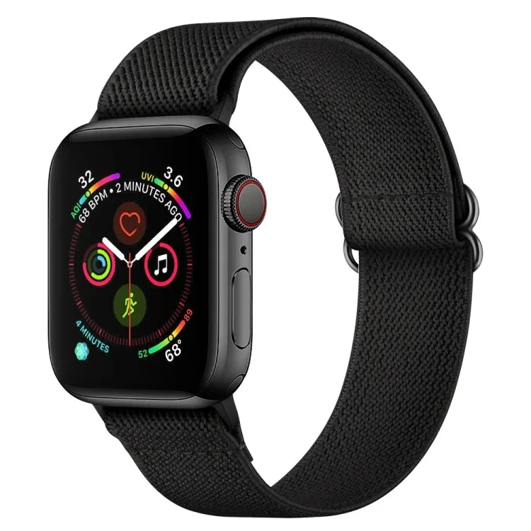 Armband aus Polyester-Nylon für Apple Watch Series 7 (41 mm), 6, SE, 5 und 4 (40 mm), 3, 2 und 1 (38 mm) und 7 (45 mm), 6, SE, 5 und 4 (44 mm) sowie 3, 2 und 1 (42 mm)