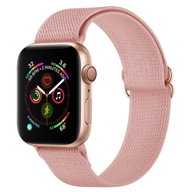 Armband aus Polyester-Nylon für Apple Watch Series 7 (41 mm), 6, SE, 5 und 4 (40 mm), 3, 2 und 1 (38 mm) und 7 (45 mm), 6, SE, 5 und 4 (44 mm) sowie 3, 2 und 1 (42 mm)