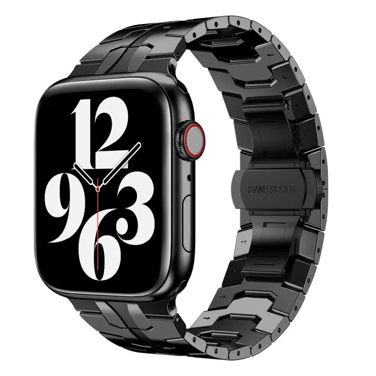 Edelstahlarmband für Apple Watch Series 7 (41 mm), 6, SE, 5 und 4 (40 mm), 3, 2 und 1 (38 mm), 7 (45 mm), 6, SE, 5 und 4 (44 mm) sowie 3, 2 und 1 (42 mm)