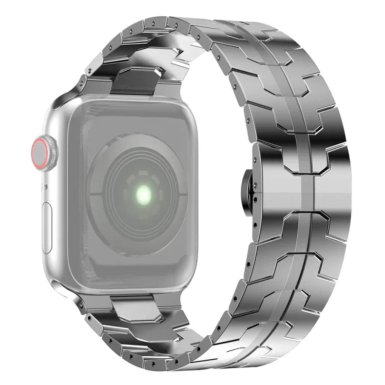 Edelstahlarmband für Apple Watch Series 7 (41 mm), 6, SE, 5 und 4 (40 mm), 3, 2 und 1 (38 mm), 7 (45 mm), 6, SE, 5 und 4 (44 mm) sowie 3, 2 und 1 (42 mm)