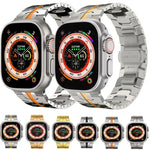 Edelstahlarmband für Apple Watch Series 7 (41 mm), 6, SE, 5 und 4 (40 mm), 3, 2 und 1 (38 mm), 7 (45 mm), 6, SE, 5 und 4 (44 mm) sowie 3, 2 und 1 (42 mm)