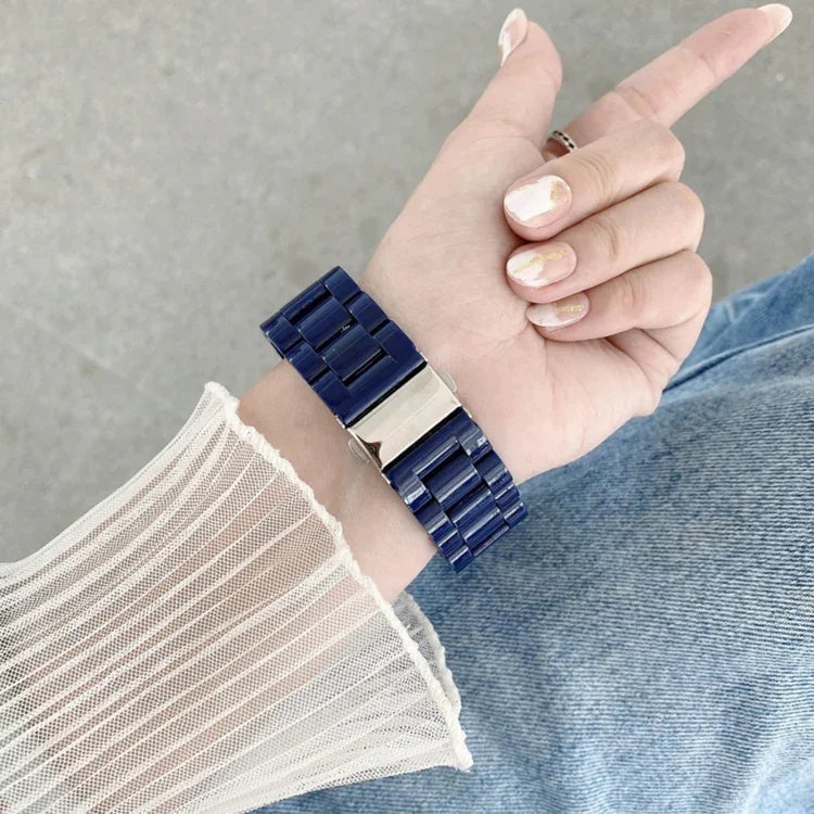 Candy Color Three-Bead Watchband For Apple Watch Series, 7 41mm / 6&SE&5&4 40mm / 3&2&1 38mm, 7 45mm / 6&SE&5&4 44mm / 3&2&1 42mm