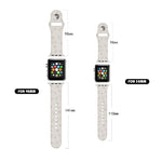 Silikonarmband mit Hundepfoten-Prägung für Apple Watch Series 7 (41 mm), 6, SE, 5, 4 (40 mm), 3, 2, 1 (38 mm) und 7 (45 mm), 6, SE, 5, 4 (44 mm) sowie 3, 2, 1 (42 mm).