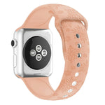 Snowflake Embossing Silicone Watchband For Apple Watch Series, 7 41mm / 6&SE&5&4 40mm / 3&2&1 38mm, 7 45mm / 6&SE&5&4 44mm / 3&2&1 42mm