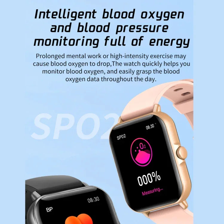 L21 Smartwatch mit 1,69 Zoll TFT-Bildschirm, unterstützt Blutdruckmessung und Schlafüberwachung