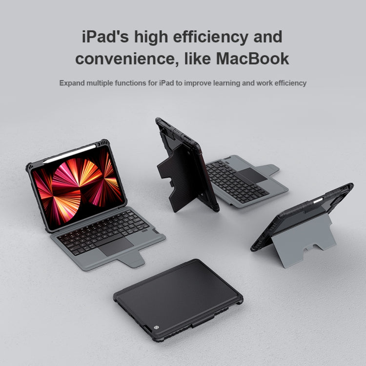 NILLKIN Bluetooth Touch Tastatur Smart Schutzhülle Tablet-Hülle, Für iPad Air 10.9 2020 / Air 4 / Air 5 / Pro 11 2020 / 2021 / 2022