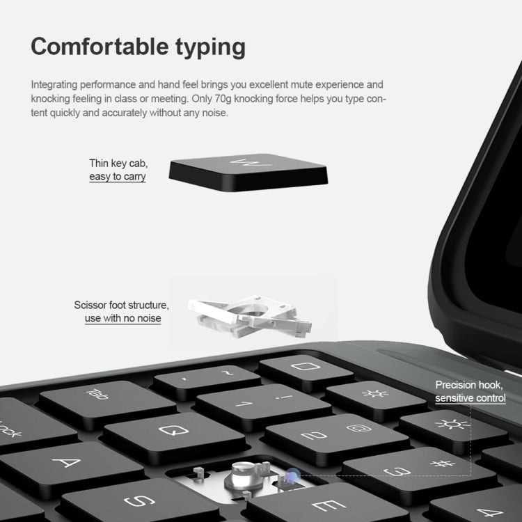 NILLKIN Bluetooth Touch Tastatur Smart Schutzhülle Tablet-Hülle, Für iPad Air 10.9 2020 / Air 4 / Air 5 / Pro 11 2020 / 2021 / 2022