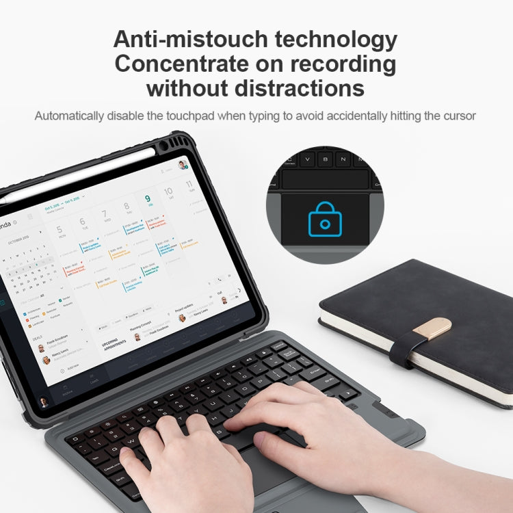 NILLKIN Bluetooth Touch Tastatur Smart Schutzhülle Tablet-Hülle, Für iPad Air 10.9 2020 / Air 4 / Air 5 / Pro 11 2020 / 2021 / 2022
