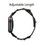 Echtes Lederarmband im Herrenstil für Apple Watch Series 7 (41 mm), 6, SE, 5 und 4 (40 mm), 3, 2 und 1 (38 mm), 7 (45 mm), 6, SE, 5 und 4 (44 mm) sowie 3, 2 und 1 (42 mm).