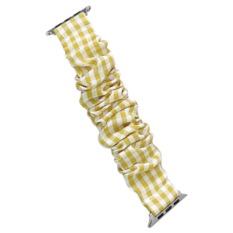 Single Loop Elasticity Cloth Grid Watchband For Apple Watch Series, 7 41mm / 6&SE&5&4 40mm / 3&2&1 38mm, 7 45mm / 6&SE&5&4 44mm / 3&2&1 42mm