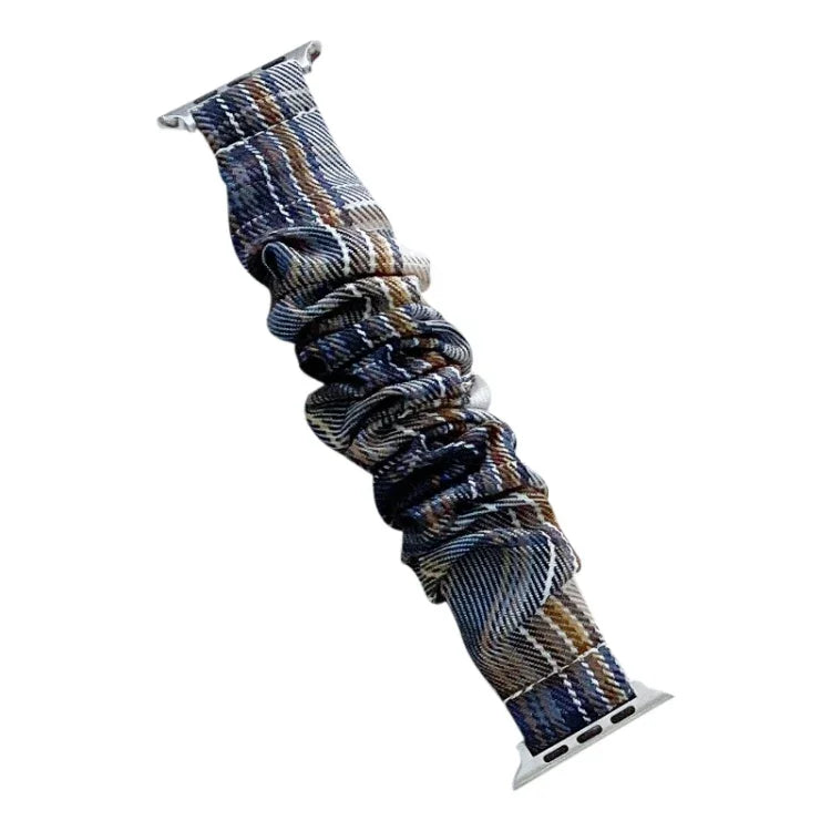 Single Loop Elasticity Cloth Grid Watchband For Apple Watch Series, 7 41mm / 6&SE&5&4 40mm / 3&2&1 38mm, 7 45mm / 6&SE&5&4 44mm / 3&2&1 42mm